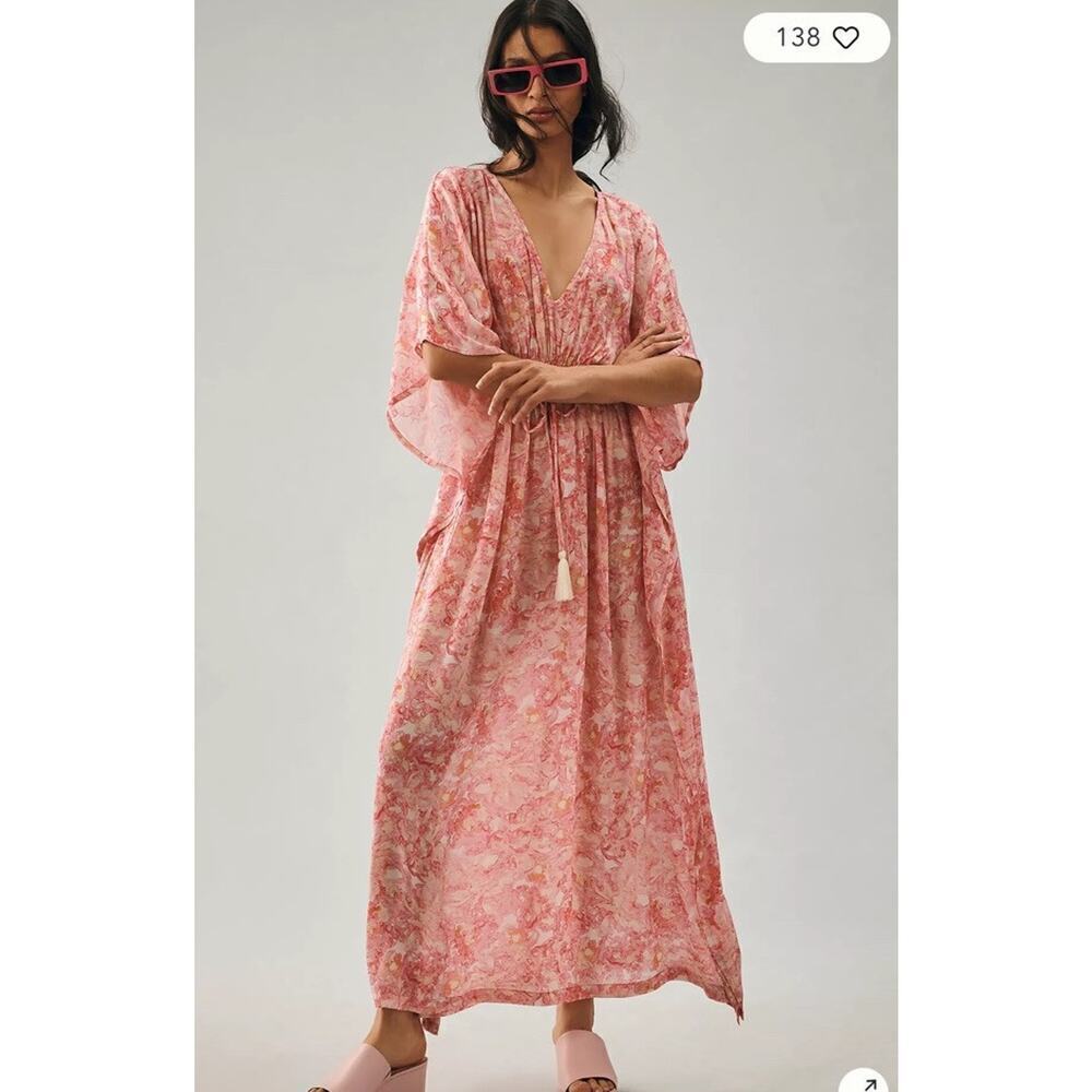 Anthropologie Rujuta Sheth Kaftan Maxi Dress Womens One Size Vacation Summer